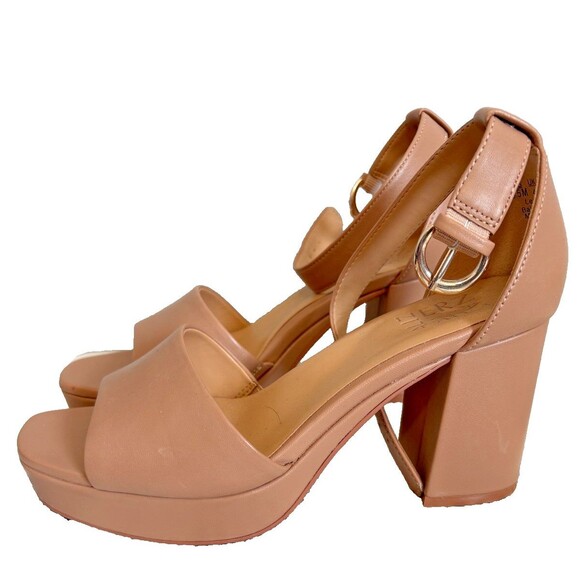 Naturalizer 6.5 Pearlyn Platform Sandal Leather Taupe - Picture 4 of 7